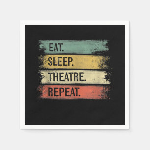 Theater wiederholen Theater Tech Geschenke Schausp Serviette
