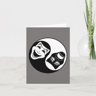 Theater Yin Yang Design - Komödie und die Masken d Karte