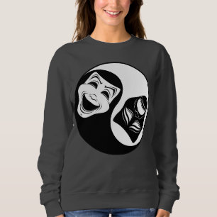 Theater Yin Yang Design - Komödie und die Masken d Sweatshirt