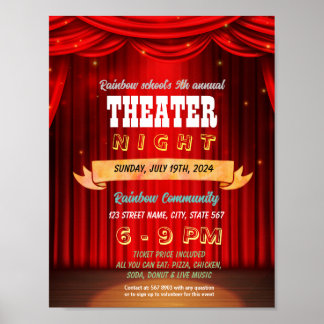Theaterabend Flyer Poster