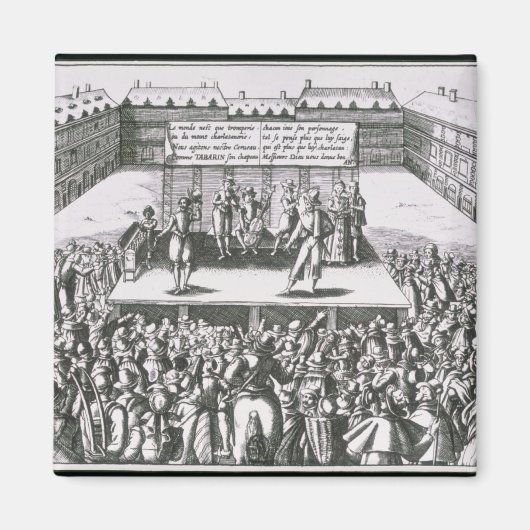Theateraufführung im Freien mit Antoine Magnet (Vorne)