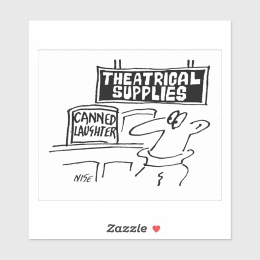 Theaterbedarf Shop Cartoon. Aufkleber (Blatt)