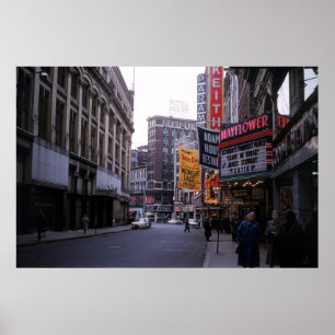 Theaterbezirk Boston 1960 Poster