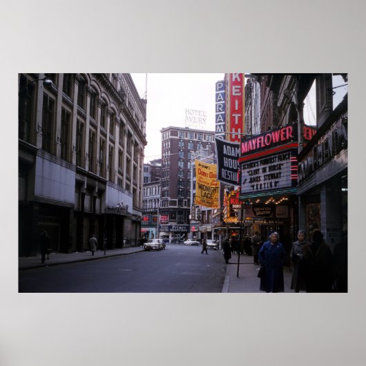 Theaterbezirk Boston 1960 Poster (Vorne)