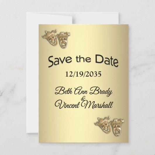 Theaterdesign Save the Date Magneteinladung (Vorderseite)