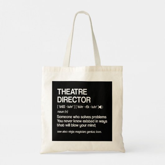Theaterdirektorin Definition Broadway Musical Thea Tragetasche (Rückseite)