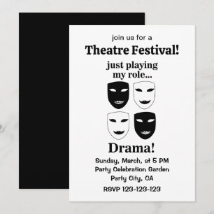 Theaterfestival Theater Maske Drama Aufführung  Einladung