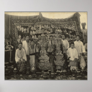 Theatergesellschaft, Burma, c.1910 Poster