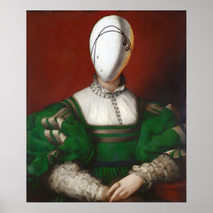 Theaterkostüm von FRAU IN GRÜNEM DRESS Poster