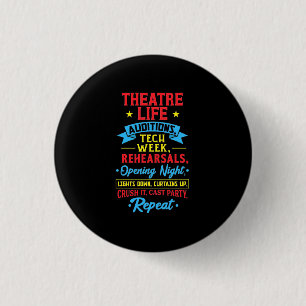 Theaterleben für Schauspieler Button