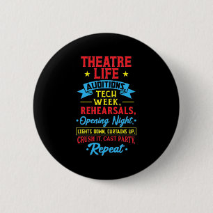 Theaterleben für Schauspieler Button