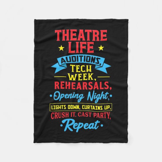 Theaterleben für Schauspieler Fleecedecke (Vorderseite)