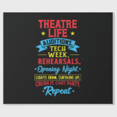 Theaterleben für Schauspieler Geschenkpapier (Flach)