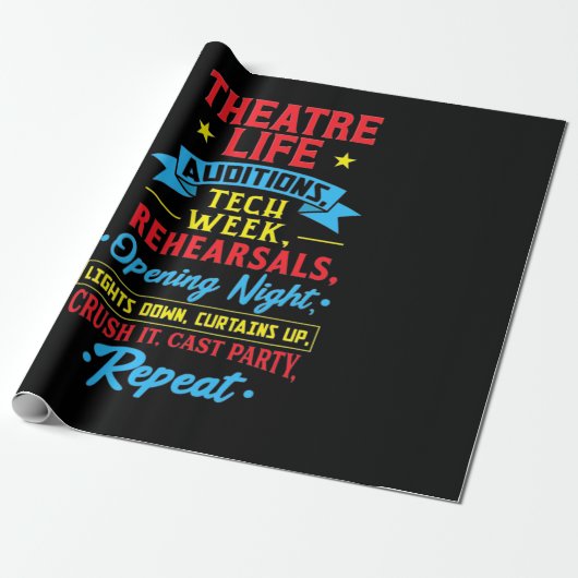 Theaterleben für Schauspieler Geschenkpapier (Ungerollt)