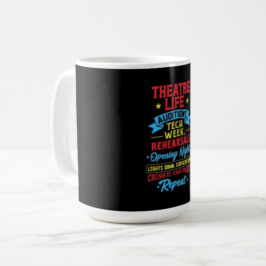 Theaterleben für Schauspieler Kaffeetasse (Vorderseite Links)