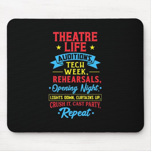 Theaterleben für Schauspieler Mousepad (Vorne)