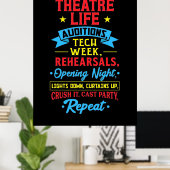 Theaterleben für Schauspieler Poster (Heimbüro)