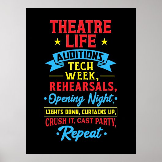 Theaterleben für Schauspieler Poster (Vorne)