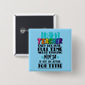 Theaterlehrer nur wegen Vollzeit-Multitasking Button (Vorne & Hinten)