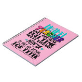 Theaterlehrer nur wegen Vollzeit-Multitasking Notizblock (Linke Seite)