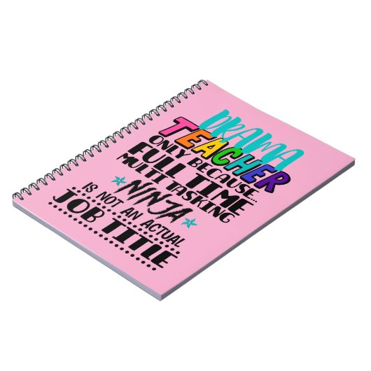 Theaterlehrer nur wegen Vollzeit-Multitasking Notizblock (Linke Seite)