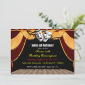 Theaterliche Party Einladungen (Stehend Vorderseite)