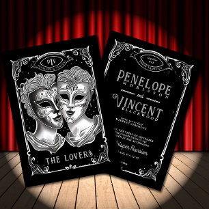 Theaterliebhaber Tarot-Hochzeit Einladung