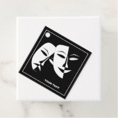 Theatermaske Comedy Tragedy Schwarz-weiß Custom Geschenkanhänger (Beispiel)