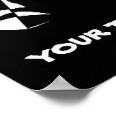 Theatermaske Comedy Tragedy Schwarz-weiß Custom Poster (Ecke)