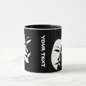 Theatermaske Comedy Tragedy Schwarz-weiß Custom Tasse (Zentrum)