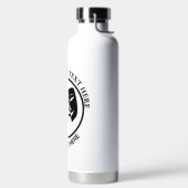 Theatermaske Comedy Tragedy Schwarz-weiß Custom Trinkflasche (links)