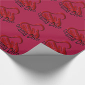 Theatermaske Drama Diva Comedy Tragedy Red GW Geschenkpapier (Ecke)