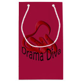 Theatermaske Drama Diva Comedy Tragedy Red SGB Kleine Geschenktüte (Rückseite)