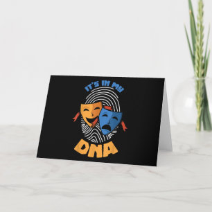 Theatermaske Es Ist In Meiner DNA Musical Liebhabe Karte