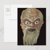 Theatermaske, Ostmauer, Oecus 5, 60-50 v. Chr. Postkarte (Vorne/Hinten)