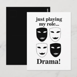Theatermaske Theater Drama Theater Schauspieler Postkarte