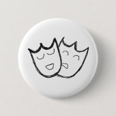Theatermasken Button (Vorderseite)