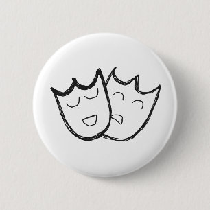 Theatermasken Button