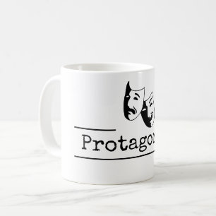 Theatermasken Drama Titel [Protagonist] Kaffeetasse