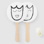 Theatermasken Fächer (Vorne und Hinten)