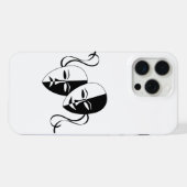 Theatermasken Kunst  iPhone Hülle (Rückseite (Horizontal))