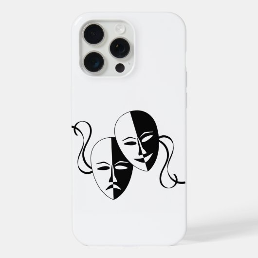 Theatermasken Kunst  iPhone Hülle (Rückseite)