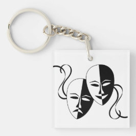 Theatermasken Kunst Schlüsselanhänger