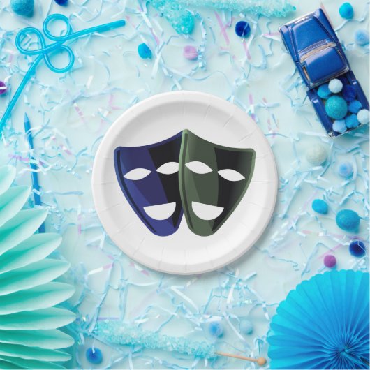 Theatermasken Pappteller (Party)