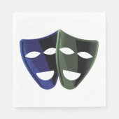 Theatermasken Serviette (Vorderseite)