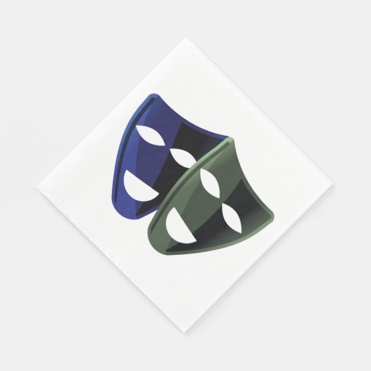Theatermasken Serviette (Ecke)