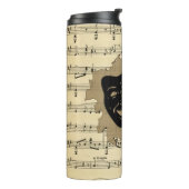 Theatermasken und Noten Thermosbecher (Nach links gedreht)