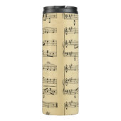 Theatermasken und Noten Thermosbecher (Rückseite)