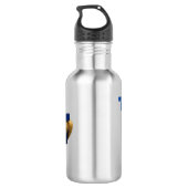 Theatername mit Katze in einer Box, Wasserflasche (Rückseite)