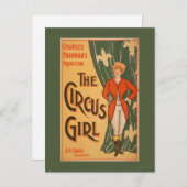 Theaterposter #1 des Circus Girl Postkarte (Vorne/Hinten)